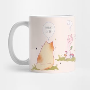 Cat and hand Mug